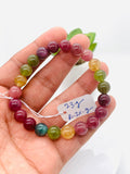 Tourmaline Bracelet 8.50 mm Size - Code# T11 - AAA Quality  Natural Multi Tourmaline - Length 7.5" - Watermelon  Tourmaline Beaded Bracelet