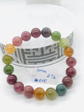 Tourmaline Bracelet 10 mm Size - Code# T16 - AAA Quality  Natural Multi Tourmaline - Length 7.5" - Watermelon  Tourmaline Beaded Bracelet