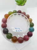 Tourmaline Bracelet 12 mm Size - Code# T29 - AAA Quality  Natural Multi Tourmaline - Length 7.5" - Watermelon  Tourmaline Beaded Bracelet