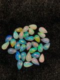 Ethiopian Opal Pear Cabochon 6x10 mm Size - Code # D1 - Pack of 5 Pieces  AAA+ Quality - Opal Cabochon - Ethiopian Opal Cabochon