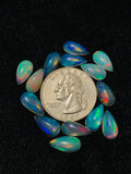 Ethiopian Opal Pear Cabochon 6x12 mm Size - Code # D4 - Pack of 2 Pieces  AAAA Quality - Opal Cabochon - Ethiopian Opal Cabochon