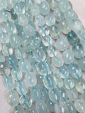 AAA Quality Aquamarine Nugget Beads 10-12 x14-16 mm Size - Length 40 cm- Free Form Aquamarine Nugget shape