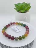 Tourmaline Bracelet 8 mm Size - Code# T5 - AAA Quality  Natural Multi Tourmaline - Length 7.5" - Watermelon  Tourmaline Beaded Bracelet