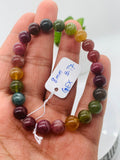 Tourmaline Bracelet 8 mm Size - Code# T7 - AAA Quality  Natural Multi Tourmaline - Length 7.5" - Watermelon  Tourmaline Beaded Bracelet