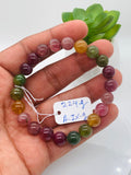 Tourmaline Bracelet 8.50 mm Size - Code# T9 - AAA Quality  Natural Multi Tourmaline - Length 7.5" - Watermelon  Tourmaline Beaded Bracelet