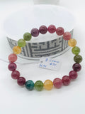 Tourmaline Bracelet 8.50 mm Size - Code# T11 - AAA Quality  Natural Multi Tourmaline - Length 7.5" - Watermelon  Tourmaline Beaded Bracelet