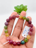 Tourmaline Bracelet 8.50 mm Size - Code# T11 - AAA Quality  Natural Multi Tourmaline - Length 7.5" - Watermelon  Tourmaline Beaded Bracelet