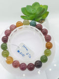 Tourmaline Bracelet 10 mm Size - Code# T16 - AAA Quality  Natural Multi Tourmaline - Length 7.5" - Watermelon  Tourmaline Beaded Bracelet