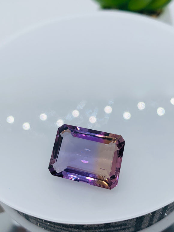 Ametrine Faceted Octagon 20x14 mm size • Code #A3 -  AAA Quality • Natural Ametrine Emerald Cut -  Weight 19.45 Cts