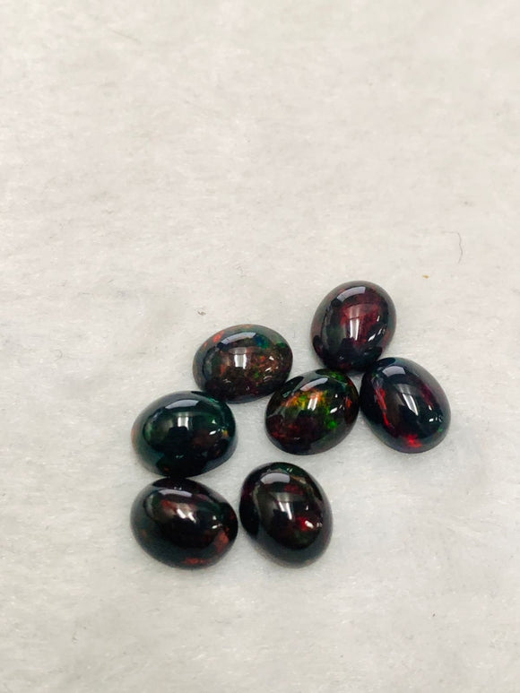 Opal Cabochon 9X11mm Size • pack of 1 Pcs AAA Quality • Natural Opal Black color Treated Color • Ethiopian Opal  Cabochon