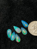 Ethiopian Opal Pear Cabochon 7x14-15 mm Size - Code # D13 - Pack of 1 Piece AAAA Quality - Opal Cabochon - Ethiopian Opal Cabochon