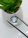 Aquamarine Round Faceted 10 mm Size  - Pack of 1 Piece - AAA Quality -  Medium Blue Color-  Natural Aquamarine Stone