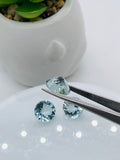 Aquamarine Round Faceted 10 mm Size  - Pack of 1 Piece - AAAA Quality -  Dark Blue Color-  Natural Aquamarine Stone