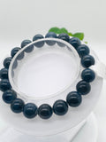 Blue Sapphire Bracelet 10 mm Size • Code # S4 • AAAA Quality • 7.5'' length • Natural Sapphire Beads • Sapphire Round Bracelet