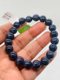 Blue Sapphire Bracelet 10 mm Size • Code # S14 • AAA+ Quality • 7.5'' length • Natural Sapphire  • Sapphire Round Bracelet