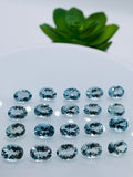 Aquamarine Pear Oval 6x8 mm Size  - Pack of 1 Piece - AAAA Quality -  Dark Blue Color -  Natural Aquamarine Stone