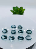 Aquamarine Pear Oval 9x11 mm Size  - Pack of 1 Piece - AAAA Quality -  Dark Blue Color -  Natural Aquamarine Stone