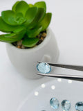 Aquamarine Round Faceted 9 mm Size  - Pack of 1 Piece - AAAA Quality - Dark Blue Color-  Natural Aquamarine Stone