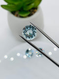Aquamarine Round Faceted 10 mm Size  - Pack of 1 Piece - AAAA Quality -  Dark Blue Color-  Natural Aquamarine Stone