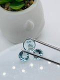 Aquamarine Round Faceted 10 mm Size  - Pack of 1 Piece - AAAA Quality -  Dark Blue Color-  Natural Aquamarine Stone