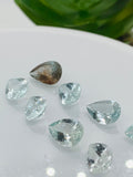 Aquamarine Pear Faceted  7x10 mm Size  - Pack of 1 Piece - AAA Quality -  Medium Blue Color -  Natural Aquamarine Stone