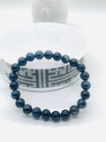 Blue Sapphire Bracelet 8 mm Size • Code # S1 • AAAA Quality • 7.5'' length • Natural Sapphire Beads • Sapphire Round Bracelet