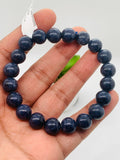 Blue Sapphire Bracelet 10 mm Size • Code # S14 • AAA+ Quality • 7.5'' length • Natural Sapphire  • Sapphire Round Bracelet