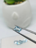 Sky Blue Topaz 4X6MM faceted Rectangle Cabs ,natural gemstone cabochon , Pack of 5 pc , AAA grade gemstone