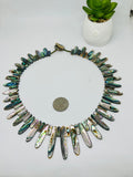 Abalone Shell  Necklace - 15X5.5- 40X8mm Size  - AAA Quality- Length 18'' - Natural Abalone Shell Pearl - Shell Pearl Necklace