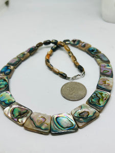 Abalone Shell  Necklace - AAA Quality- Length 18'' - Natural Abalone Shell Pearl - Shell Pearl Necklace