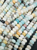 Peruvian Opal Roundel 8MM, length 15.5”, Genuine Opal, origin Peru, roundel beads