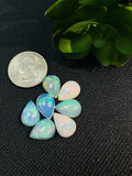 Ethiopian Opal Pear Cabochon 10X12-13 mm Size - Code # D36 - Pack of 1 Piece AAAA Quality - Opal Cabochon - Ethiopian Opal Cabochon