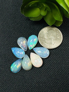 Ethiopian Opal Pear Cabochon 10X16 mm Size - Code # D41 - Pack of 1 Piece AAAA Quality - Opal Cabochon - Ethiopian Opal Cabochon