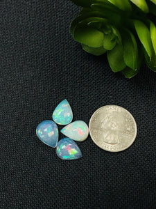 Ethiopian Opal Pear Cabochon 11X16 mm Size - Code # D45 - Pack of 1 Piece AAAA Quality - Opal Cabochon - Ethiopian Opal Cabochon