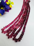 Pink Tourmaline 4-7MM Roundel beads. Fine quality beads , Length 15 Inch, origin Tanzania, Genuine Pink tourmaline beads, Rubellite roundel.