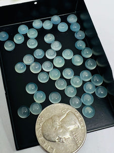 6mm Chalcedony Round Cabs Peru Color, Pack of 5 Pcs. Peru Chalcedony Smooth Round cabs, heat treatment