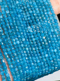 Apatite Faceted 2.5X2.5MM square shape, AAA Quality Faceted, Apatite Beads- length 15.5 Inch , natural Apatite Beads