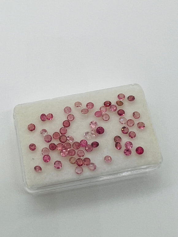 Pink Tourmaline 3MM faceted, Tourmaline gemstone loose cut , Tourmaline cut stone, Pack of 6 Pcs, AAA Quality