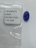 Tanzanite Oval 9X16MM  Cabochon - AAAA Quality Natural Tanzanite Cabs-Tanzanite Loose Stone, pack of 1 pc