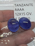 Tanzanite Oval 12X15  Cabochon - AAAA Quality Natural Tanzanite Cabs-Tanzanite Loose Stone, pack of 1 pc