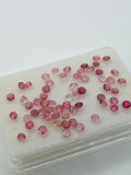 Pink Tourmaline 3MM faceted, Tourmaline gemstone loose cut , Tourmaline cut stone, Pack of 6 Pcs, AAA Quality