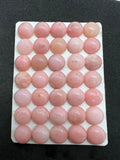 10MM Pink Opal Cabochon - Pack of 5 Pieces  - AA Quality - Natural Pink Opal Cabochon - Pink Opal Cabs