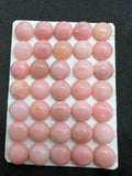 10MM Pink Opal Cabochon - Pack of 5 Pieces  - AA Quality - Natural Pink Opal Cabochon - Pink Opal Cabs