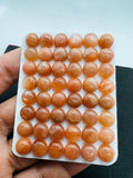 Sunstone 8mm cabs - Pack of 5 Pieces  -AA Quality, Sunstone Round Cabochon -Natural Sunstone Cabs