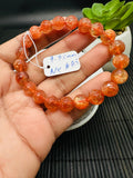 Sunstone Bracelet 9-9.50 mm size- Code #A5  - Natural Sunstone Beaded Bracelet - Length 7.5 Inch