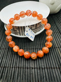 Sunstone Bracelet 9-9.50 mm size- Code #A5  - Natural Sunstone Beaded Bracelet - Length 7.5 Inch