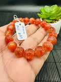 Sunstone Bracelet 10 mm size- Code #A7  - Natural Sunstone Beaded Bracelet - Length 7.5 Inch