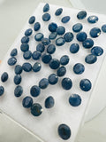 7 mm Blue Sapphire Faceted -Pack of 2 Pcs -AA Quality Sapphire cabs • Not Heated