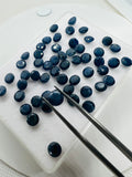 7 mm Blue Sapphire Faceted -Pack of 2 Pcs -AA Quality Sapphire cabs • Not Heated