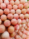 Pink Opal Round Beads - 14 mm Size - AAAA Quality - Length 40 cm - Natural Dark Pink Opal Beads